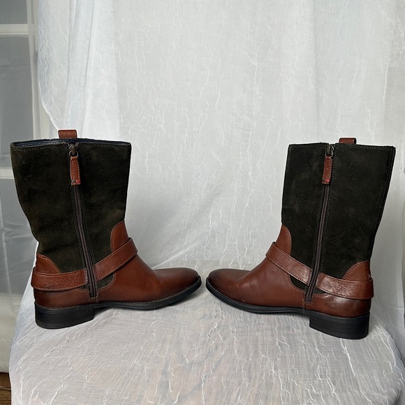 Tommy Hilfiger Equestrian Hamilton 8C Ranger Biker Boots Suede Leather - Picture 9 of 17